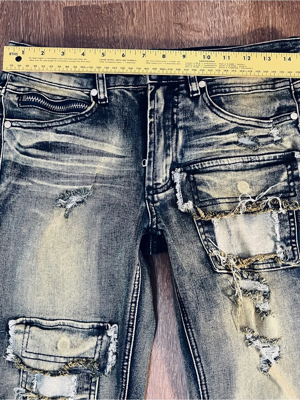 Rockstar Original Blue Distressed Stacked Jeans (RSM225) (W30)